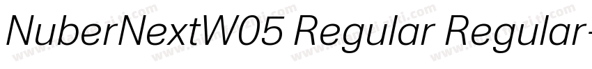 NuberNextW05 Regular Regular字体转换